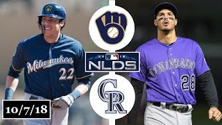 Milwaukee Brewers vs Colorado Rockies Highlights  NLDS Game 3  October 7 2018 [upl. by Parsons939]