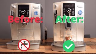 DeLonghi ECAM Fully Automatic Coffee Machine Repair  No Water Fix [upl. by Iolenta]