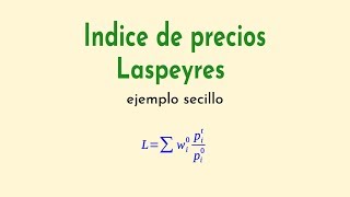 Indice de Laspeyres  Ejemplo con tres bienes [upl. by Clabo204]