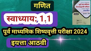 8th Scholarship Maths Swadhyay 11 for 2024 [upl. by Kitarp]