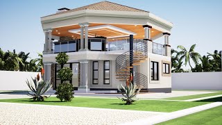 2 Bedroom plan  8 Corner l house Design  11m x 11m [upl. by Frear198]