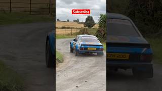 Ford Mk2 Escort Rally Car locking up under braking Wexford Rally 2024 rally ford automobile car [upl. by Fortna]