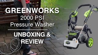 Greenworks 2000 PSI Electric Pressure Washer Review amp DEMO pt 1 [upl. by Hengel]