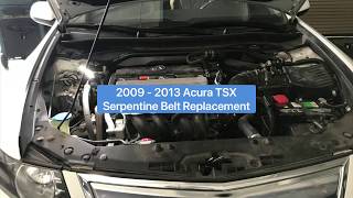 2009  2014 Acura TSX  Serpentine Replacement  DIY  How To Tutorial [upl. by Noni]