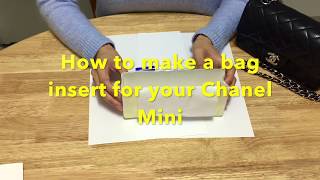 How to make a bag insert for your Chanel Mini Rectangular from paper [upl. by Eetak335]