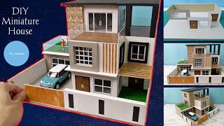 How To Make A Beautiful Cardboard House Model [upl. by Latrice958]