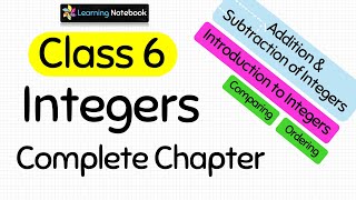 Class 6 maths Integers Complete Chapter [upl. by Olav256]