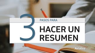 Tutorial 3 pasos para hacer un resumen [upl. by Menell]