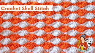 How To Crochet Shell Blanket Stitch [upl. by Assylla]