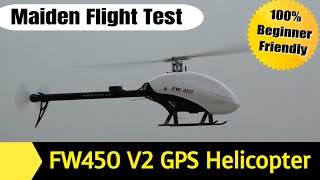 FlyWing FW450 V2 H1 GPS 3D RC Helicopter Flight Testing [upl. by Briant]