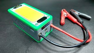 DIY Car Jump Starter Powerbank Led flashlight 3 in 1 [upl. by Boardman]