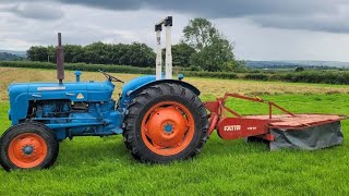 Will it work 50 year old hay mower after repairs Vintage Haymaking with a Fordson Dexta [upl. by Nollek]