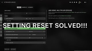 WARZONE 20 MW SETTINGS RESETTING SOLVED [upl. by Rufena]