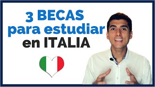 💰 3 Becas muy generosas para estudiar en Italia ✈️👨🏻‍🎓 [upl. by Rustie]