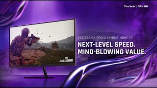 ViewSonic GAMING  VX2758A2KPRO3 Gaming Monitor – NextLevel Speed MindBlowing Value [upl. by Linette]