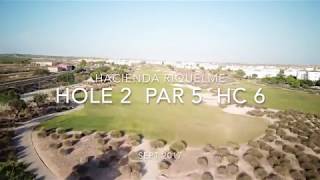 Hole 2 Hacienda Riquelme Golf Resort 4k [upl. by Rellim]