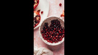 The BEST Way to Cut A Pomegranate  Minimalist Baker Recipes [upl. by Nivac]