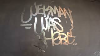 Graffiti test with Wekman New Molotow ink Burner chrome [upl. by Dolan517]