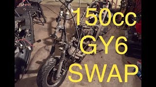 MAKING 50cc SCOOTER FAST  150cc SWAP HOW TO [upl. by Fisken557]