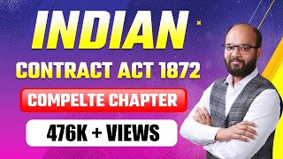 Indian Contract Act 1872 Complete Chapter in Single Video  Business Law  CA CS CMA BCom BBA [upl. by Lrigybab]