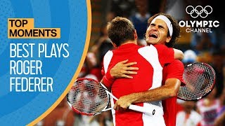 Roger Federers best points at the Olympic Games  Top Moments [upl. by Devonne771]