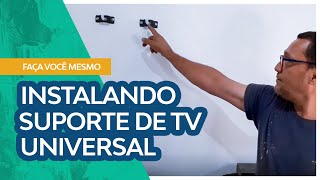 COMO INSTALAR SUPORTE DE TV UNIVERSAL NA PAREDE  FAÇA VOCÊ MESMO [upl. by Jempty173]