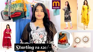 MEESHO‼️ Partywear kurta set amp Sarees Gown amp Home decor 🏡 Haul [upl. by Dugas869]