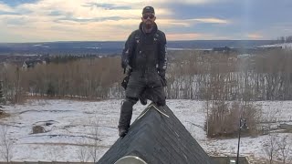 how to tie off safety gear on steep roof 1412 pitch [upl. by Lenoyl827]