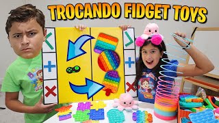 TROCA DE FIDGET TOYS  TROCANDO FIDGET TOYS MARIA CLARA E JP  Fidget trading [upl. by Glasgo]