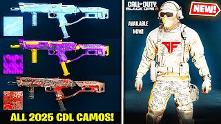 ALL 12 NEW CDL 2025 CAMOS SHOWN 😍 Atlanta FaZe Team Packs Call of Duty League Bundles BO6 Warzone [upl. by Ahens2]