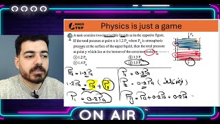 Physics  2nd secondary  Homework  Chapter 1  Pressure at a point inside a liquid  Week 3 [upl. by Hugibert]