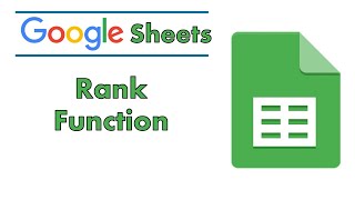 Google Sheets How To Use The Rank Function [upl. by Faythe714]