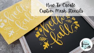 How To Create Custom Mesh Stencils  DIY Washable amp Reusable Stencils  Chalk Paste Recipe [upl. by Nelaf711]