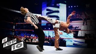 Referees Get Wrecked WWE Top 10 [upl. by Atnek]