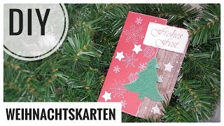 Weihnachtskarten  Karte selberbasteln DIY IDEE Kartenbasteln  VIDEOPAUSE Tutorial  deutsch [upl. by Donoghue]