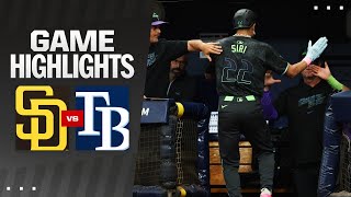 Padres vs Rays Game Highlights 83124  MLB Highlights [upl. by Reinnej349]