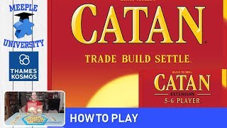 Catan Board Game Complete Rules plus 56 player expansion  How to Play CONCISE rules👍 [upl. by Freddy]