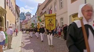 Bergparade Bergstadtfest Freiberg 2022 Freiberger Dom St Marien Kirchgasse [upl. by Hoskinson]