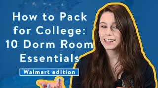 How to Pack for College 10 dorm room ESSENTIALS [upl. by Iznyl]