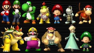 Mario Kart Wii  All Characters [upl. by Chemesh]