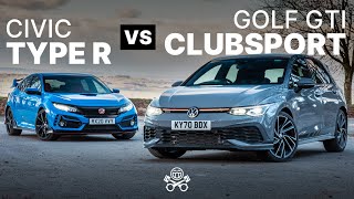 2021 VW Golf GTI Clubsport vs Honda Civic Type R  PistonHeads [upl. by Gallenz849]