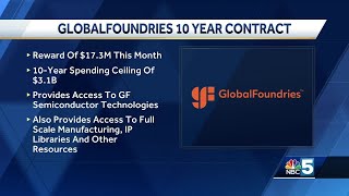 GlobalFoundries awarded 10year contract to build semiconductors [upl. by Llimaj]