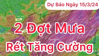 Dự báo Thời tiết ngày 15 tháng 3 năm 2024  Rét tăng cường  Mưa âm kéo dài [upl. by Candide436]