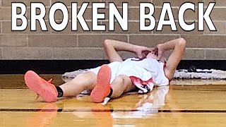 BROKEN BACK at BASKETBALL GAME 🏀 [upl. by Lalage]