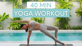 40 MIN YOGA WORKOUT  Full Body Yoga Flow For Strength amp Flexibility [upl. by Enomyar96]