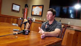 Viktor Hovland talks with the media  March 21 2019 [upl. by Natek]