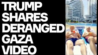 Trump Shares DERANGED Sick Gaza Video [upl. by Alaecim]