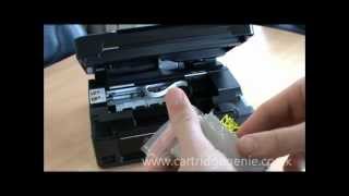 Epson Stylus SX435W How to set up and install ink cartridges [upl. by Bridges]