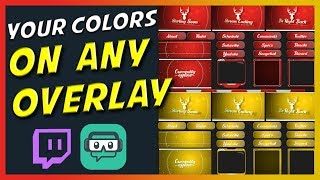 Twitch Overlays how to change colors in Streamlabs OBS EASY [upl. by Ennahgem]