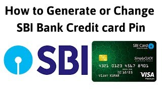 How to Generate or Change SBI Bank Credit card Pin  SBI Bank Credit Card [upl. by Bernelle944]